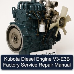 Kubota Diesel Engine V3-E3B Factory Manual de servicio y reparación 