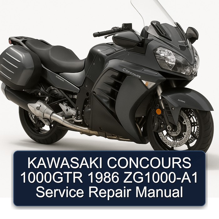 1986 Kawasaki Concours Models 1000GTR Zg1000-a1 Service Repair Workshop Manual PDF