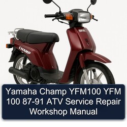 1987-1991 Yamaha Champ YFM100 Yfm 100 ATV Service Repair Workshop Manual PDF