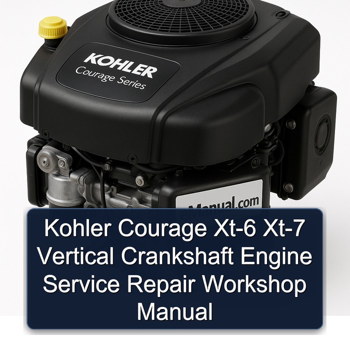 Kohler Courage Series XT-6 XT-7 Vertical Crankshaft Engine Service Repair Workshop Manual PDF