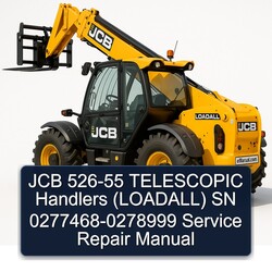 JCB 526-55 Telescopic Handlers (LOADALL) SN 0277468-0278999 Service Repair Workshop Manual PDF