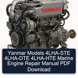 Yanmar Models 4LHA-STE 4LHA-DTE 4LHA-HTE Marine Engine Service Repair Workshop Manual PDF