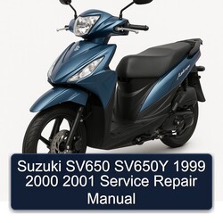1999-2001 Suzuki Address Models SV650 SV650Y Service Repair Workshop Manual PDF