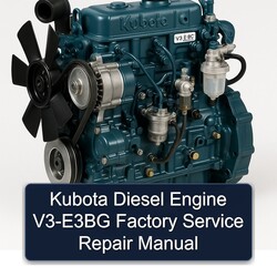 Kubota Diesel Engine V3-E3BG Factory Manual de servicio y reparación 
