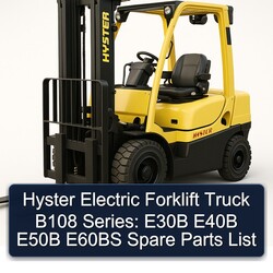 Hyster Electric Forklift Truck B108 Series: E30B E40B E50B E60BS Spare Parts Catalog PDF