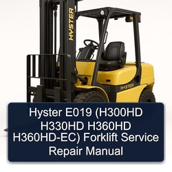 Hyster E019 (h300hd H330HD H360HD H360hd-ec) Forklift Service Repair Workshop Manual PDF