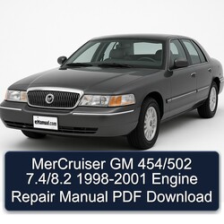 1998-2001 Mercruiser GM 454/502 7.4/8.2 - Engine Service Repair Workshop Manual PDF