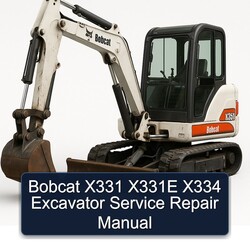 Bobcat X331 X331E X334 Excavator Service Repair Workshop Manual PDF