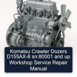 Komatsu Crawler Dozers D155ax-6 Sn:80001 Up Service Repair Workshop Manual PDF