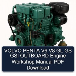 Volvo Penta V6 V8 GL GS GSI Outboard Engine Service Repair Workshop Manual PDF
