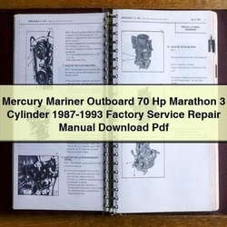 Manual de Servicio y Reparación de Motores Fuera de Borda Mercury Mariner 70 HP Marathon 3 Cilindros (1987-1993) - PDF