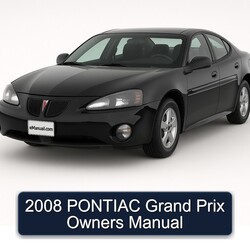 2008 Pontiac Grand Prix Owners Owner's Manual PDF
