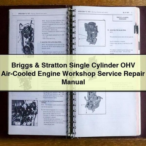 Briggs And Stratton Single Cylinder OHV Air-cooled Engine Service Repair Workshop Manual PDF