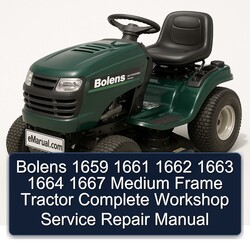 Bolens 1659 1661 1662 1663 1664 1667 Medium Frame Tractor Service Repair Workshop Manual PDF