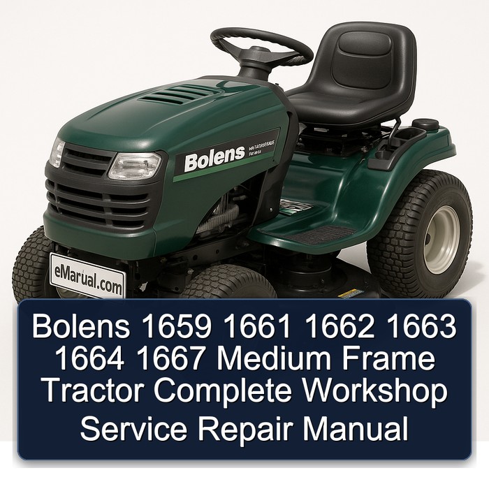 Bolens 1659 1661 1662 1663 1664 1667 Medium Frame Tractor Service Repair Workshop Manual PDF