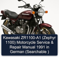 1991 Kawasaki Zephyr Zr1100-a1 ( 1100) Motorcycle German (searchable ) Service Repair Workshop Manual PDF