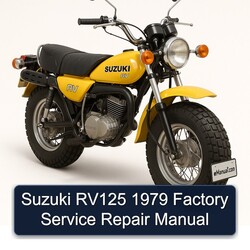 1979 Suzuki RV Series RV125 Service Repair Workshop Manual PDF