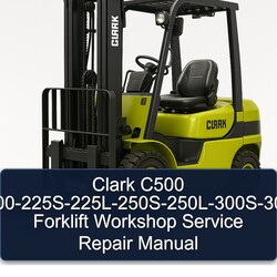 Clark C500 Y180-200-225s-225l-250s-250l-300s-300l-350 Forklift Service Repair Workshop Manual PDF