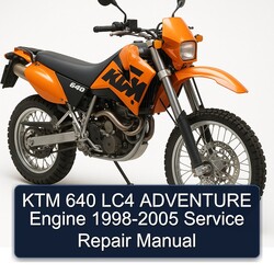 1998-2005 KTM 640 LC4 Adventure Engine Service Repair Workshop Manual PDF