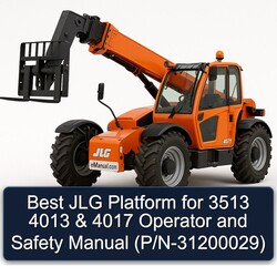 Best JLG Platform 3513 4013 4017 Operator Safety (p/n-31200029) Service Repair Workshop Manual PDF