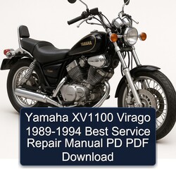 1989-1994 Yamaha Virago XV1100 - Best PD Service Repair Workshop Manual PDF