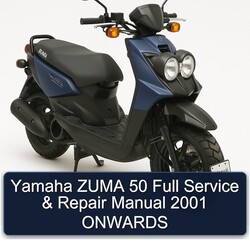 2001 Yamaha Zuma 50 Onwards Service Repair Workshop Manual PDF