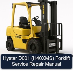 Hyster D001 (H40XMS) Forklift H40XMS Service Repair Workshop Manual PDF