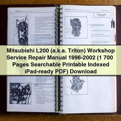1996-2002 Cash Registers Triton Mitsubishi L200 ( .k. . ) - (1 700 Pages Searchable Indexed Ipad-ready) Service Repair Workshop Manual PDF