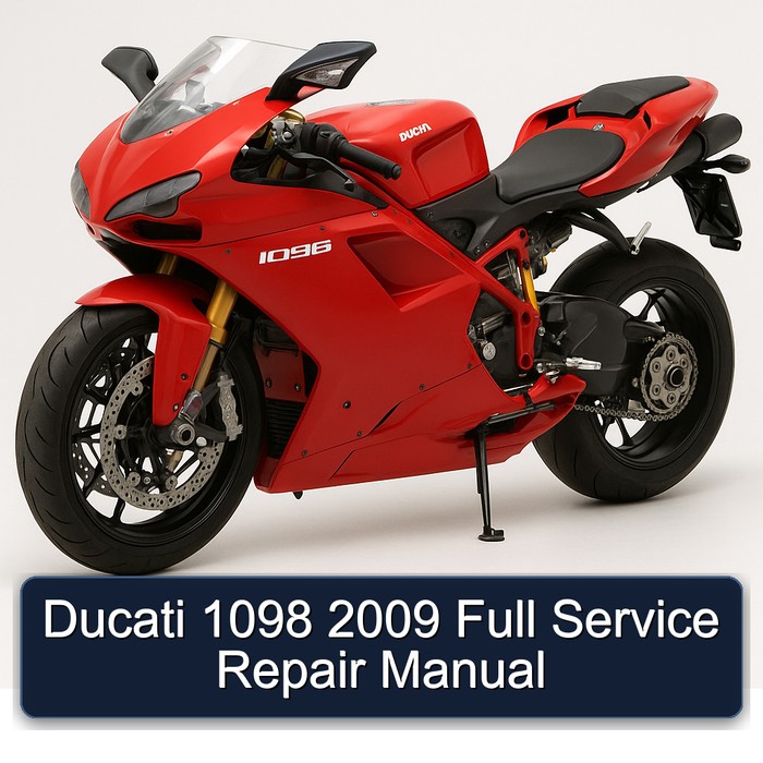 2009 Ducati 1098 Service Repair Workshop Manual PDF
