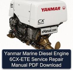 Yanmar Marine Diesel Engine 6CX-ETE Service Repair Workshop Manual PDF