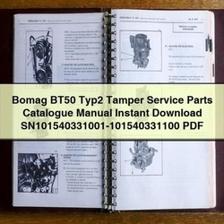 Bomag BT50 TYP2 Tamper Sn101540331001-101540331100 Parts Catalog PDF