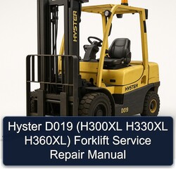 Hyster D019 (h300xl H330XL H360xl) Forklift Service Repair Workshop Manual PDF