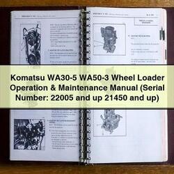 Komatsu WA30-5 WA50-3 Wheel Loader Operation (serial Number: 22005 Up 21450 Up) Service Repair Workshop Manual PDF
