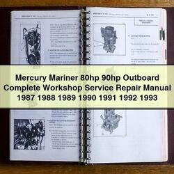 1987-1993 Mercury Mariner 80HP 90HP Outboard Service Repair Workshop Manual PDF