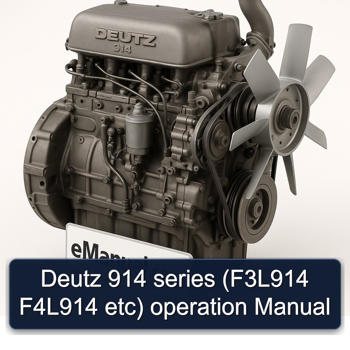 Deutz 914 Series (f3l914 F4l914 Etc) Operation Service Repair Workshop Manual PDF