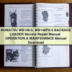 Komatsu WB146-5 Wb146ps-5 Backhoe Loader Operation Service Repair Workshop Manual PDF