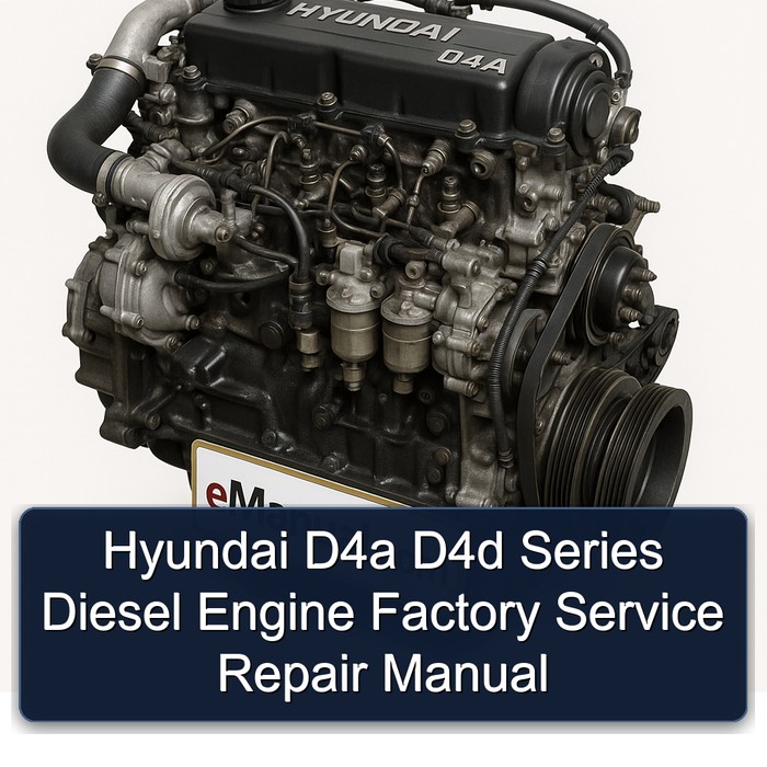 Hyundai D 4 A D4A D4D Series Diesel Engine Service Repair Workshop Manual PDF