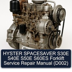 Hyster Spacesaver S30E S40E S50E S60ES Forklift (D002) Service Repair Workshop Manual PDF