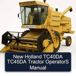 New Holland TC40DA TC45DA Tractor Operators Operator's Manual PDF