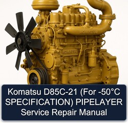 Komatsu 125 2 D85C-21 ( -50°c ) Pipelayer Service Repair Workshop Manual PDF