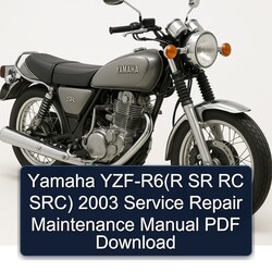 2003 Yamaha YZF Models Yzf-r6(r SR RC Src) Service Repair Workshop Manual PDF