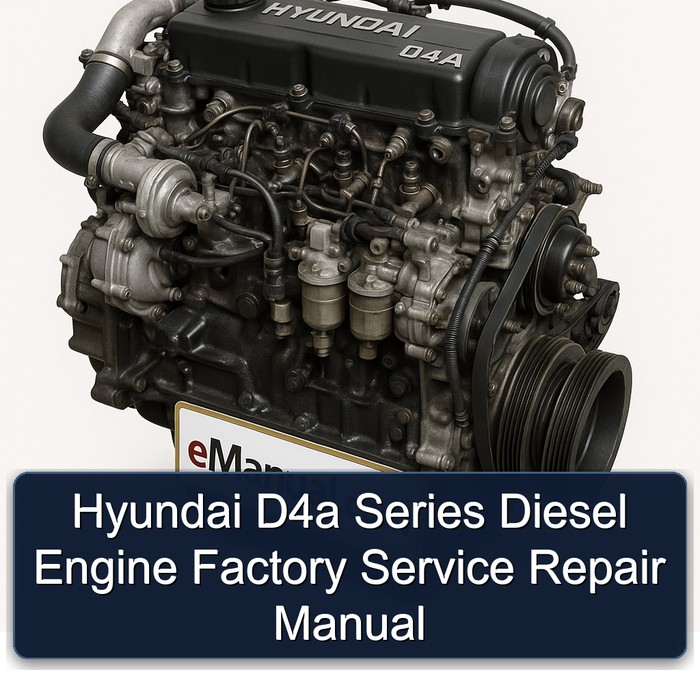 Hyundai D 4 A D4A Series Diesel Engine Service Repair Workshop Manual PDF