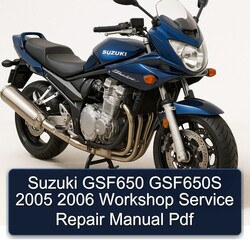 2005-2006 Suzuki GSF Bandit Series GSF650 GSF650S Service Repair Workshop Manual PDF