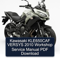 2010 Kawasaki Versys KLE650CAF Service Repair Workshop Manual PDF