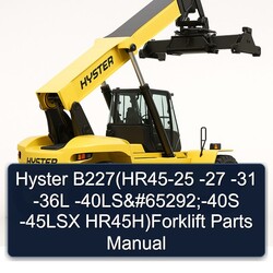 Hyster 25-27 B227(hr45- -31 -36l -40ls 65292;-40s -45lsx Hr45h)forklift Parts Catalog PDF