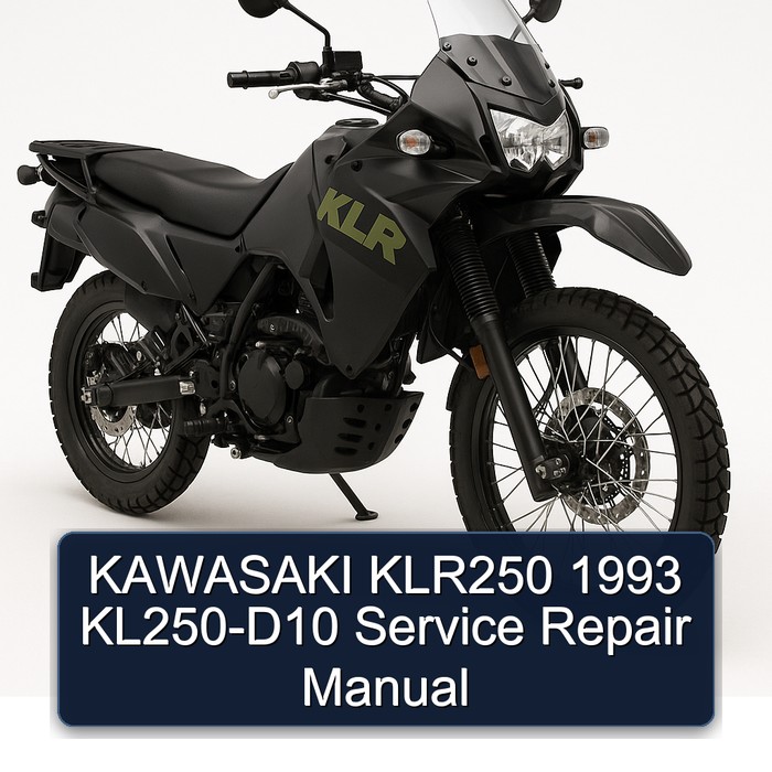 1993 Kawasaki KLR Series KLR250 KL250-D10 Service Repair Workshop Manual PDF