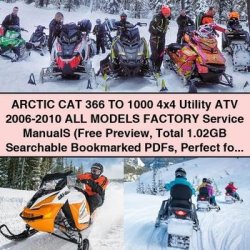 2006-2010 Arctic CAT 366 1000 4x4 Utility ATV Service Repair Workshop Manual PDF