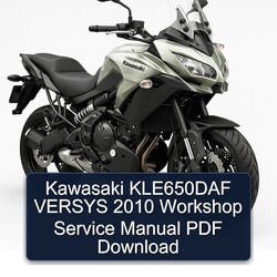 2010 DAF Kawasaki KLE650DAF Versys Service Repair Workshop Manual PDF