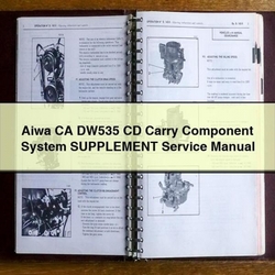 Aiwa CA DW535 CD Carry Component System Supplement Service Repair Workshop Manual PDF