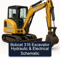 Bobcat 316 Excavator Hydraulic Electrical Wiring Diagrams PDF